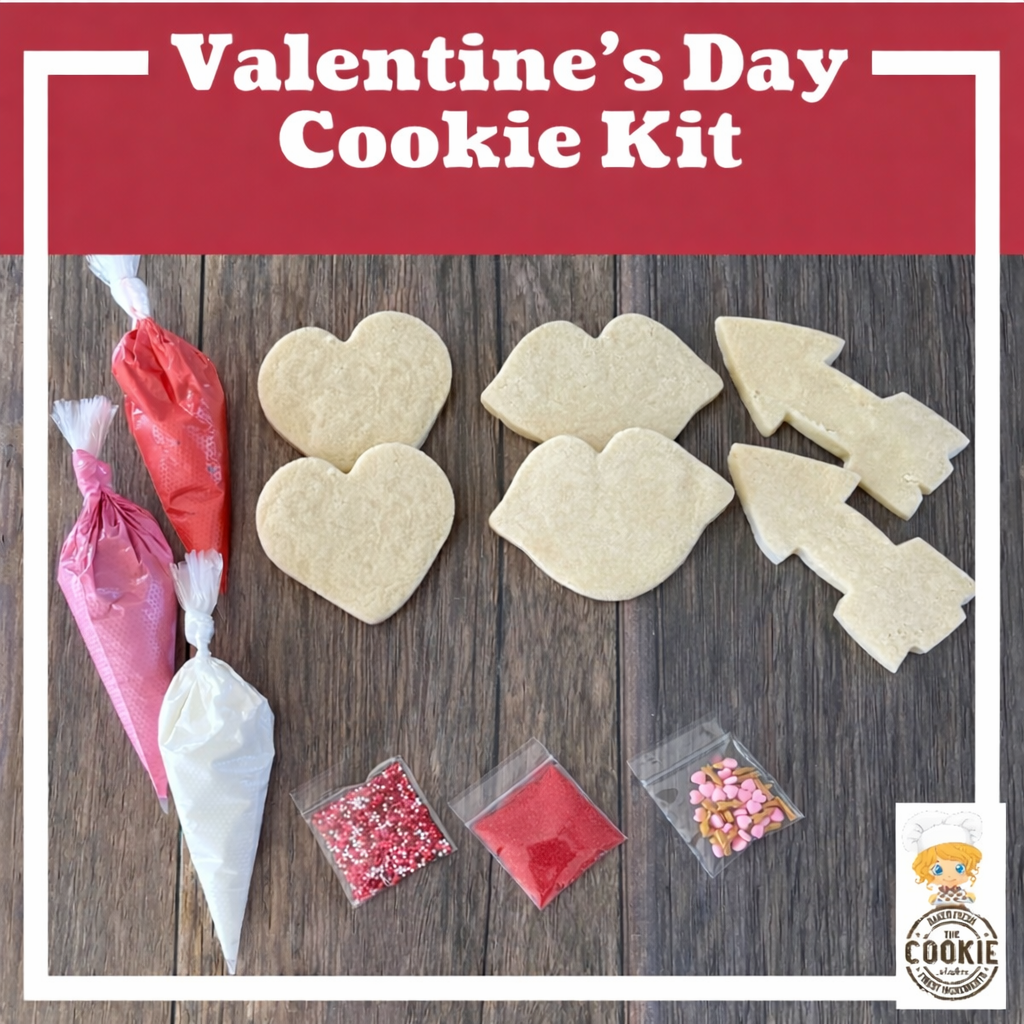 Valentine's Cookie Decorating Kit - 6 standard cookies