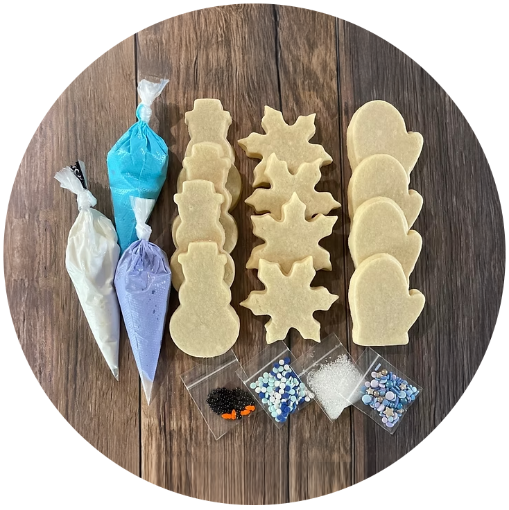 Cookie Decorating Kit - 6 standard cookies (available in multiple design options)
