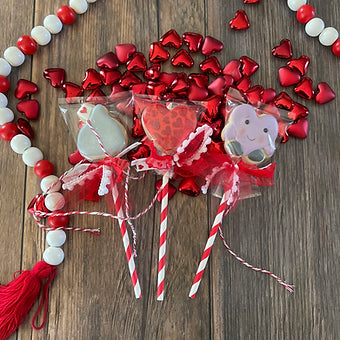 Valentine's Sugar Cookie Pops (available in multiple design options)